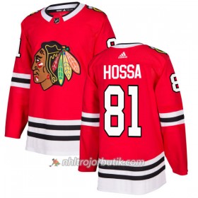 Män Ishockey Chicago Blackhawks Tröja Marian Hossa 81 Adidas 2017-2018 Röd Authentic